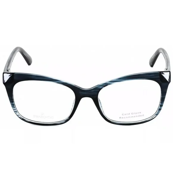 SWAROVSKI Eyeglasses SK5292-092-52 Size 52/17/Cat-eye BRAND NEW W CASE Swarovski Women Blue Eyeglass Frames for sale | eBay main image 2